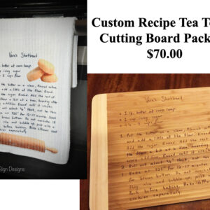 tea towel cutting board package